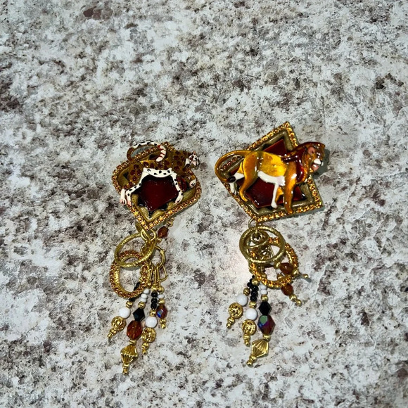 Lunch At The Ritz Earrings “READ DESCRIPTION” - Picture 4 of 7